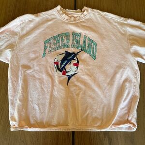 Firstport Oversized Crewneck Sweatshirt, Size XXL- light orange